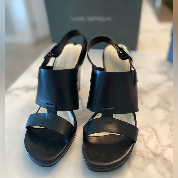 Via Spiga Ibiza Black Calf 7.5 M Heels Nordstrom - Picture 10 of 16